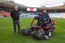 Electric mowing arrives at Hampden Park