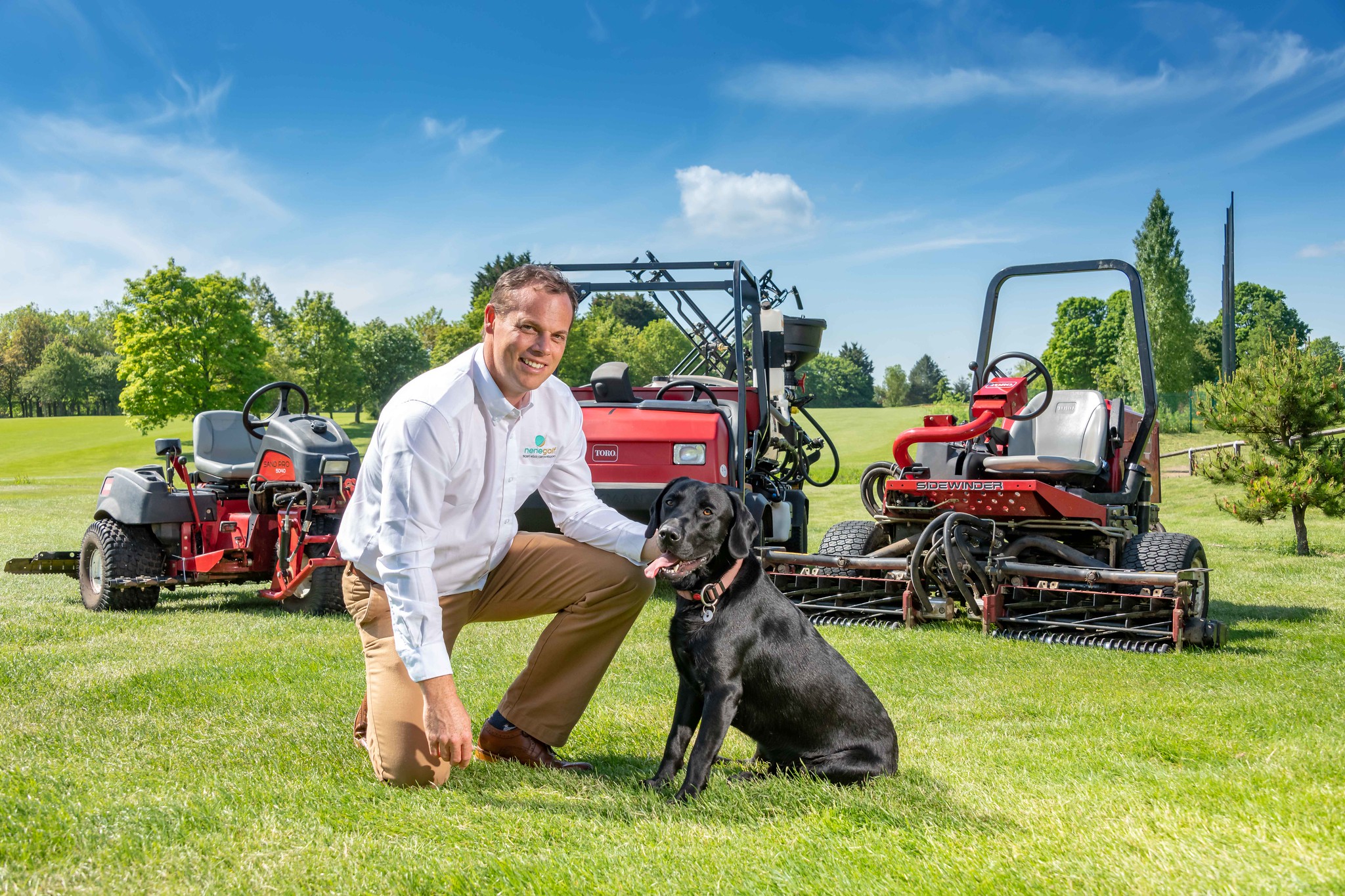 These golf courses are so happy with their course machinery that they named their dog Toro