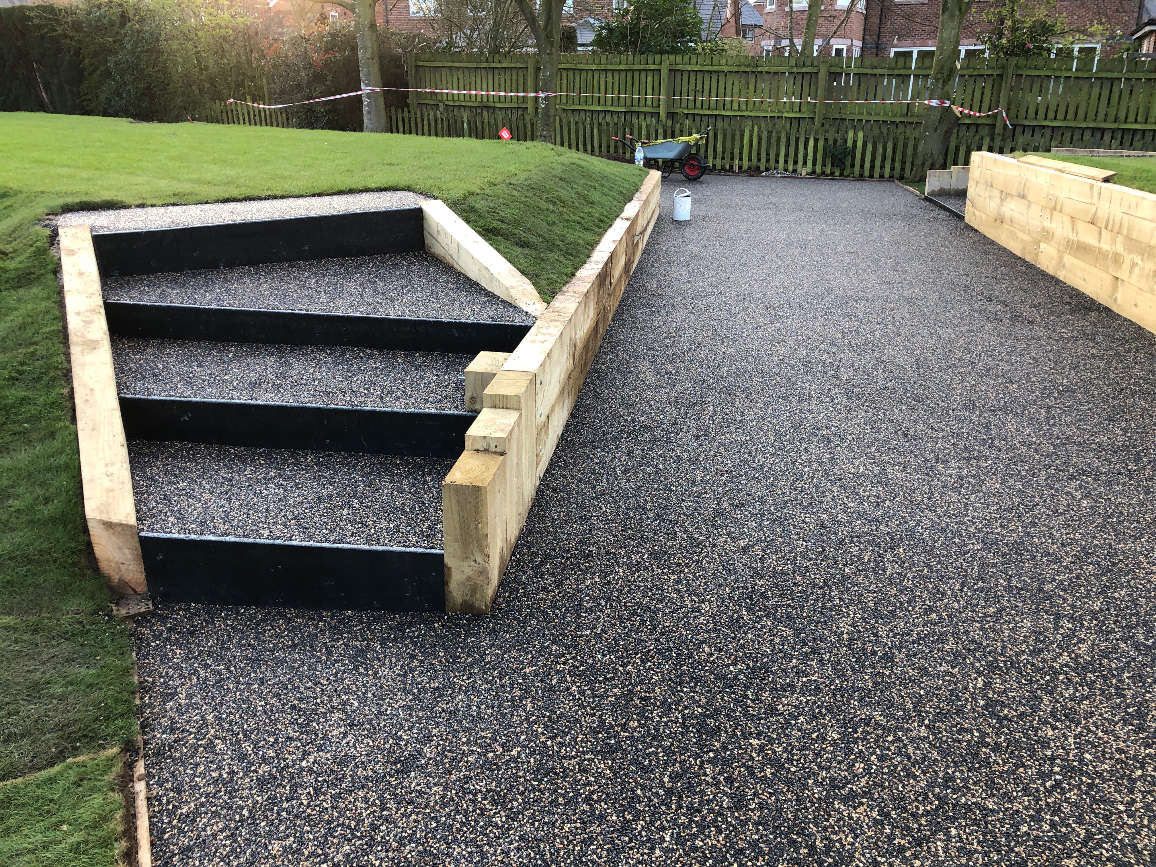 Htn Contracting offers recycled porous surfacing solutions for golf course pathways