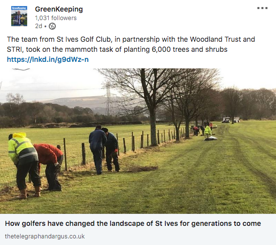 Yorkshire golf club plants 5,500 trees in less than three hours