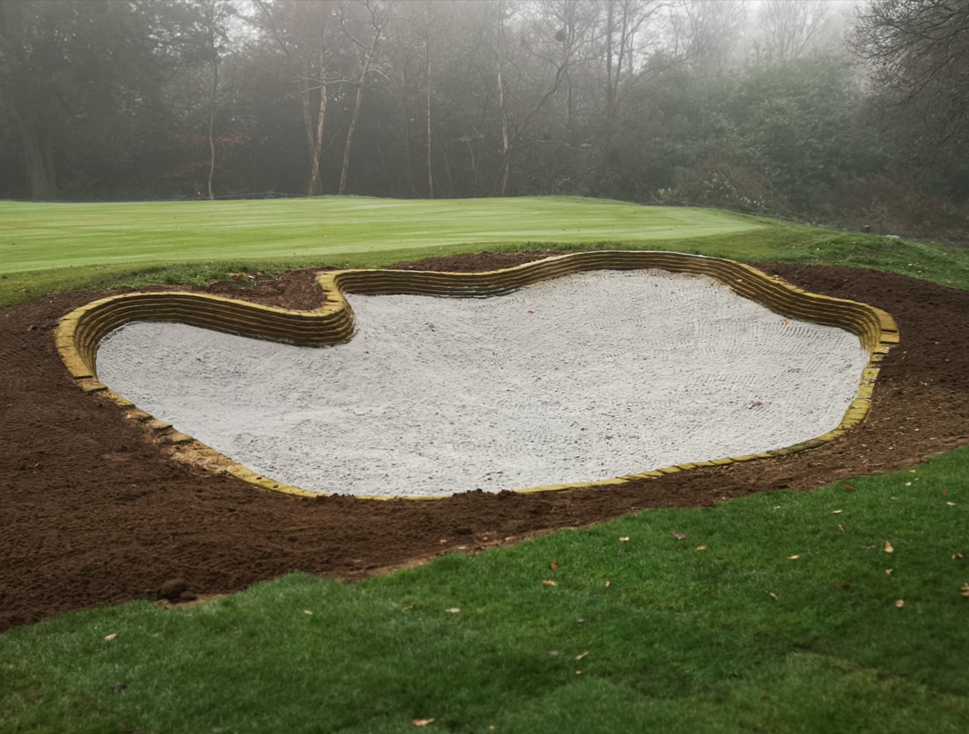 The bunker renovation project at Dyrham Park Country Club