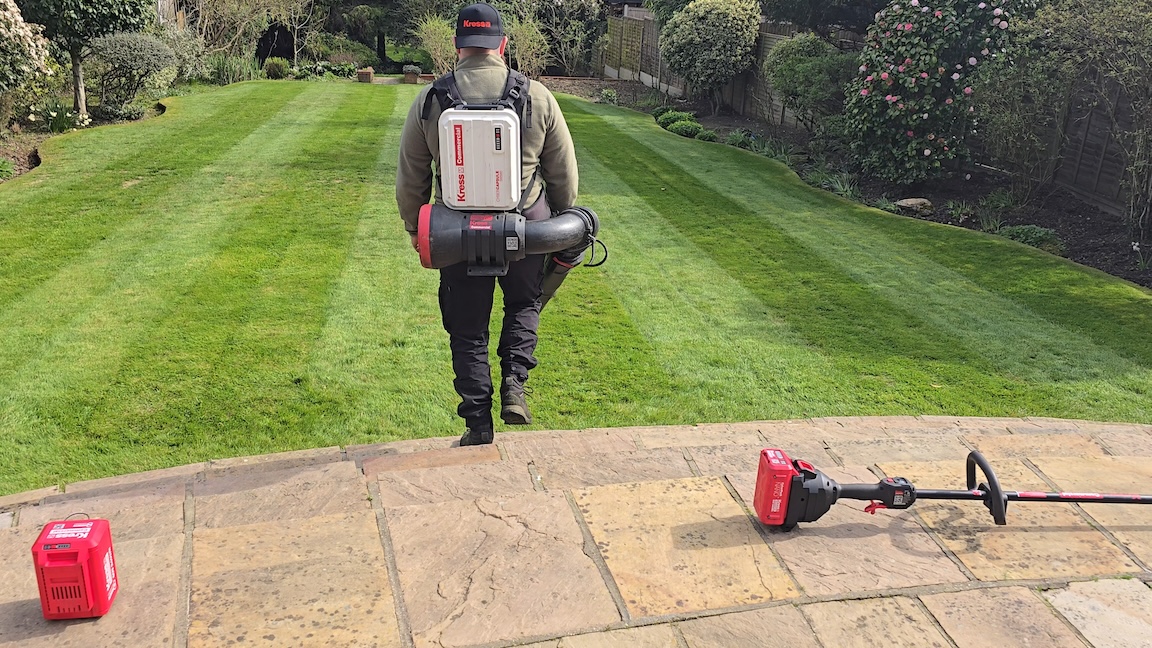 Kress battery power drives consistency for Mike Day Garden Maintenance