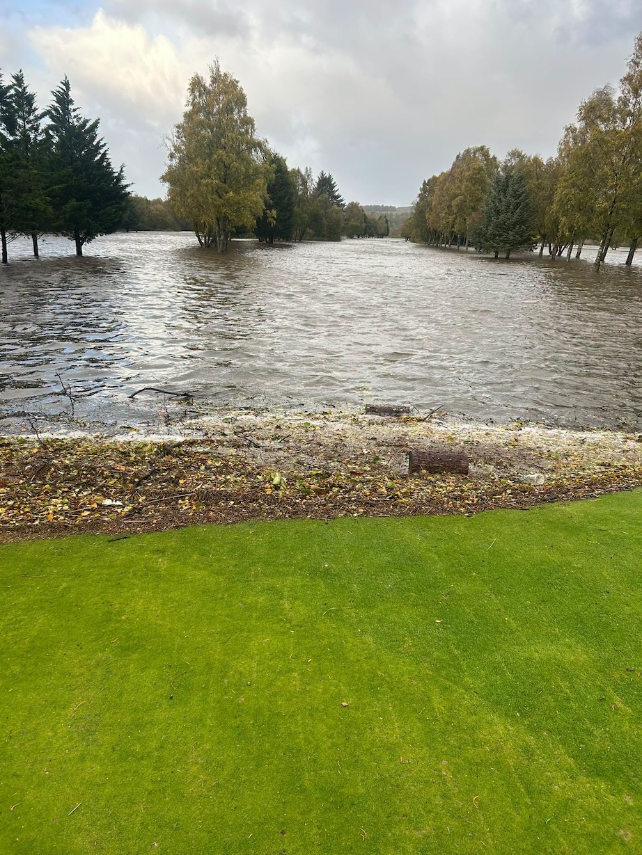 Storm Boelo submerges Dumbarton Golf Club as storms close courses across Scotland and England